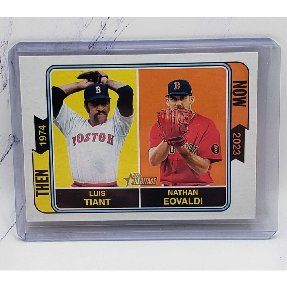 2023 Topps Heritage Then And Now Luis Tiant/Nathan Eovaldi TAN-10